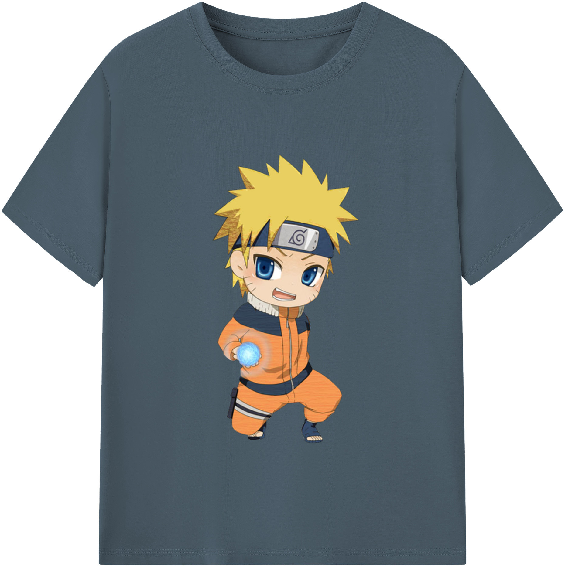 （画像用） NARUTO -ナルト- うずまき ナルト Uzumaki Naruto 綿100％半袖Tシャツ（フロントプリント）
